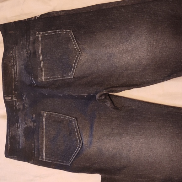 Genie Slim Jeggins L-XL polyester spandex Grey black jeans color - Picture 7 of 9